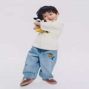 ZARA MICKEY MOUSE ⓒ DISNEY 와플 니트 폴로셔츠 - 크림 2582/386/712 491285