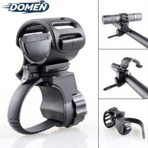차량용자전거거치대 캐리어 DOMEN 자전거 핸들 브라켓 홀더 펌프 회전식 360 램프 라이트 손전등 사이클링 클립 스탠드