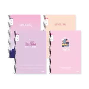 아이비스 초등 여아 좁은칸 슬림 영어 스프링 노트 1박스 160개입