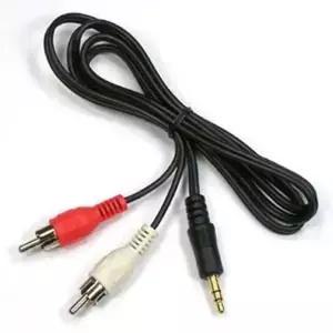 AUX 스테레오 오디오 자동차 케이블 분배기 1m 3.3 피트 3.5 잭2 RCA 수 3.5mm