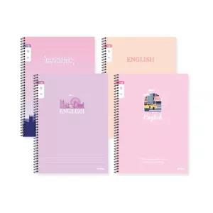 아이비스 초등 여아 좁은칸 슬림 영어 스프링 노트 X5권