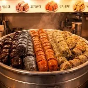 가마솥 순대트럭 모듬 4종 순대 (찰/고기/김치/두부) X 2팩