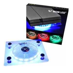 WOWLED 미니 3키 컨트롤 게이밍 USB RGB LED 쿨러 PS4 PlayStation 4 Xbox One X 콘솔용 열전도 팬 패드
