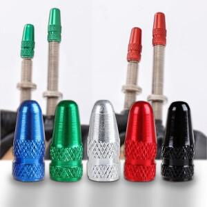 4Pcs 알루미늄 합금 도로 MTB 트랙 레이싱 자전거 튜브 타이어 휠 프랑스어 밸브 캡 Presta 공기