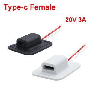 방수 USB C타입 커넥터, 직접 압축 암 베이스, 소켓 충전 인터페이스, 1 개, 10cm, 20V, 3A