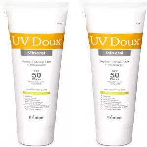 UV Doux 미네랄 자외선 차단제 SPF 50 PA 틴티드 프리 방수 백탁 없음 아연 및 산화철 민감하고 이 나기