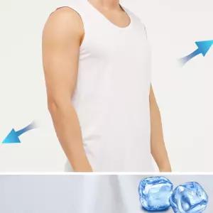 제임스딘 국내산 시원한 에어로쿨 머슬 백색 남성 조끼 민소런닝 JHMRB034
