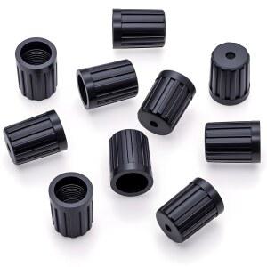 meajoo 10pcs tpms 플라스틱 타이어 밸브 캡, 커버 자동차, 오토바이, 자전거, 씰, 밀폐 범용 suv, 스템 경량, 자전거(블랙)용 트럭, 방진,