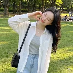 [롯데백화점]SOUP 나시세트 루즈핏 여름스트라이프셔츠  SC5TX38