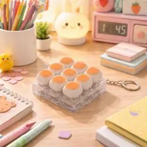 자광 구운마시멜로 LED-구운9구1p 딸깍이키링9구 키캡 테트리스게임1p 키링 가방고리 키보드 클릭키링