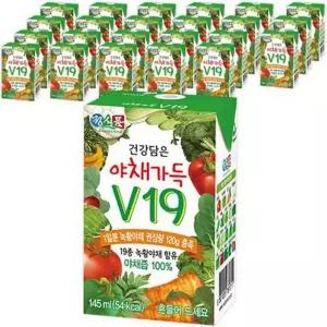베지밀 야채가득 V19 145mlx24ea 식 음료 수 전통차 건강 티백 탕비실 회사 오피스 간식 차류