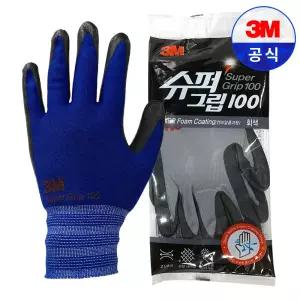 3M 슈퍼그립 100 얇은 목장갑 여름 안전 반코팅 택배 원예 작업용