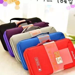 (올핀)휴대용 CD 케이스 수납함 64입 손잡이 정리