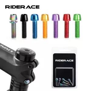 6개/세트 자전거 핸들바 나사 티타늄 도금 다채로운 합금강 M5*18MM MTB 스템 라이저 볼트