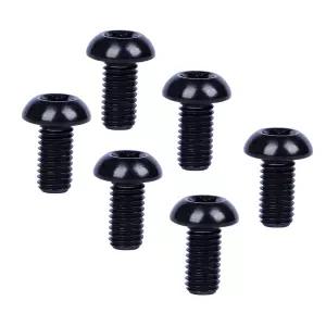 UHDFBDHF 6PCS 티타늄 바이크 스크류 M5x10mm 자전거 브레이크 로터 볼트 Torx T25 헤드(블랙)