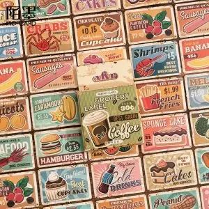 45pcs 레트로 백화점 라벨 시리즈 스티커 DIY 일기 정크 저널 박스 앨범 스크랩북 장식용