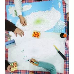 제주도 여행지도+핀스티커 제주 우리나라 여행