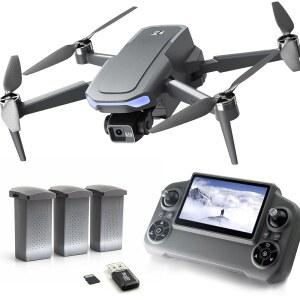 4K 카메라 YIKKEON 드론이 장착된 3축 짐벌 GPS 드론 사거리 10000피트 비행 시간 90분 배터리 3개 4 5인치