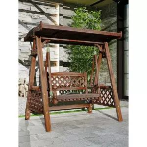 야외흔들의자 2인용 나무 테라스 야외가구 휴식 야외그네 인테리어 발코니 힐링 봄
