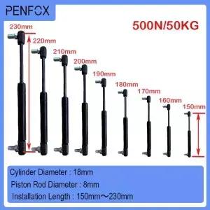 1 PC 150mm-230mm 500N/50KG 범용 스트럿 바 스프링 충격 흡수 장치 유압 지원 RV 침대 자동차 기계