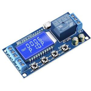 DROK 타이머 릴레이 - 5V / 12V 24V 시간 지연 스위치 해제 사이클 0.01초~9999분 LCD 디스플레이 지원 MICRO USB 전원 공급 장치 포함