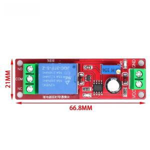 NE555 단안정 타이머 제어 보드 - DIY 프로젝트용 5V/12V DC 전원 스위치가  0-10S 조정 가능한 지연 릴레