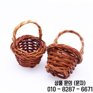 미니 텡비안 핸드헬드 바구니 인형의 집 장면 다이닝 수제 DIY 엮임 소품