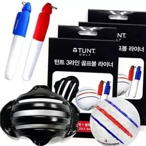 골프공 3줄 라이너 골프공 라인 마커 매직 휴대용 그리기 도구 초...