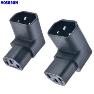 IEC 수 C14-C13 암 90 도 아래 직각 전원 확장 어댑터 PDUPS 3 핀 250V 10A 커넥터