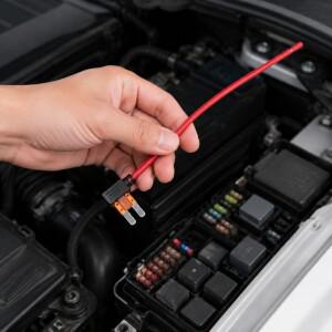 1PC 자동차 퓨즈 홀더 추가 회로 탭 어댑터 미니 ATM 블레이드 간단한 안전 장치 12V 10A