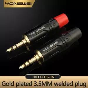 YONGWEI 3.5 TRS 오디오 플러그 노트북 컴퓨터 헤드폰 3극 AUX 자동차 DIY 용접 적합