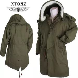 XTONZ 엑스톤즈 미군 M65 오버핏 개파카 피쉬테일 파카 야상
