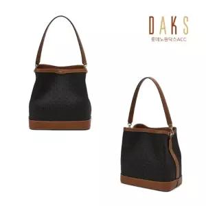 닥스 ACC품 DCBA4E863 브라운 바넷 DD패턴 가죽배색 미디움 버킷백2687519