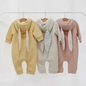 [키즈켈리]토끼 후드 바디 슈트 / 아기옷 신생아옷 바디슈트 바디수트