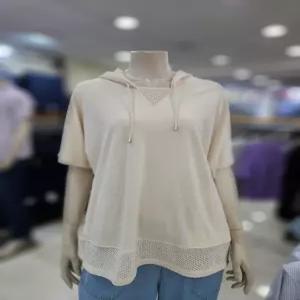 [인디안]인디안 웰메이드 여성 배색 후드 펀칭 티셔츠 MDB AS5M 3171