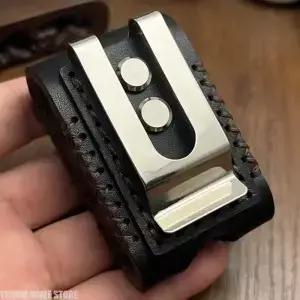Zorro/Zippo 라이터용 소가죽 케이스 빈티지 디자인 가죽 파우치 강화 스틸 클립 레트로 홀더