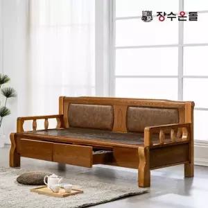[장수온돌] 온재서랍 가죽형 칠보석 돌소파 온열카우치 건강소파