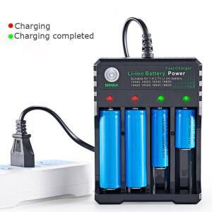 18650 배터리 충전기 검정색 1 2 4 슬롯 AC 110V 듀얼 3.7V 리튬