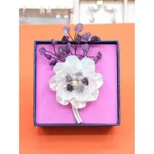 로뎀 세이브존05 천연 자수정 Hand Made 브로치2 RDC23090292