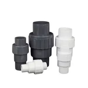 농업용여과기 관수자재 1PC PVC 체크 밸브 20/25/32/40/50mm 물 파이프 편도 역류 방지 회색 수족관 어항