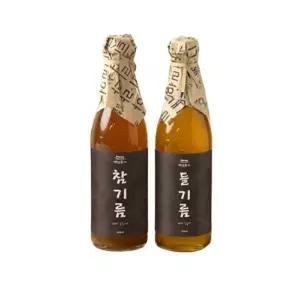 백년본가 저온압착 참기름 350ml+들기름 350ml 세트