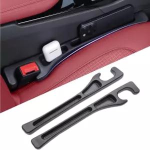 EnzeroTools 카시트 갭 필러 휴대폰 홀더가 있는 2팩 노드롭 시트 사이드 심 정리함 유니버설 핏 콘솔