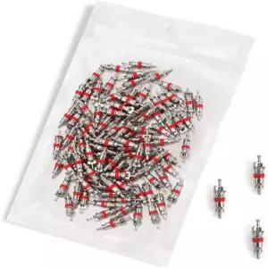 라이세우보 100Pcs 슈레이더 밸브 코어 - 자동차 RV ATV 오토바이 자전거 및 에어컨 시스템을 위한