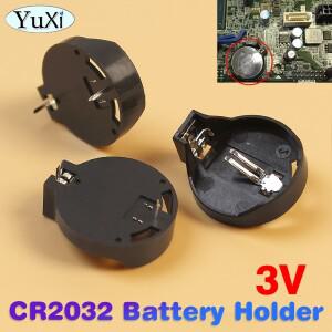 10피스 CR2032 배터리 홀더 코인 셀 소켓 박스 케이스 3V 검정색  수리 부품