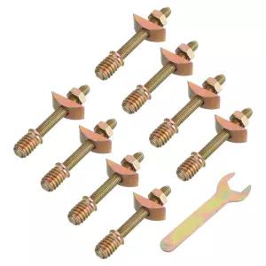 uxcell 8 카운터 설정톱 커넥터 5/16 x 3 데스크탑 가구 고정용 키트 테이블 상판 침대 도축대 블록 연결에