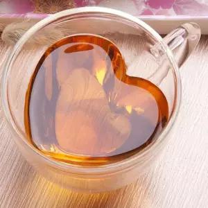하트 이중 유리잔 270ml 예쁜 유리컵 No42 집들이선물 선물용품 생활용품 CD7A8