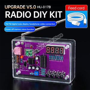 HU-017B RDA5807S DIY FM 라디오 전자 키트   주파수 87-108Mhz 디지털 디스플레이 납땜 부품