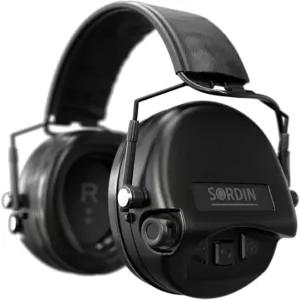 Sordin 슈프림 MIL AUX SFA 액티브 이어 디펜더 - 군용 및 특수부대용 26~32 dB SNR 블랙 머프