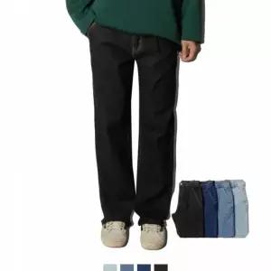 주름청바지 남자스판청바지 남자청바지 핀턱 세미와이드 핀턱청바지