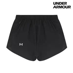 [언더아머]언더아머 UA 플라이바이 3인치 여성 트레이닝 반바지 쇼츠 블랙 1382438-001